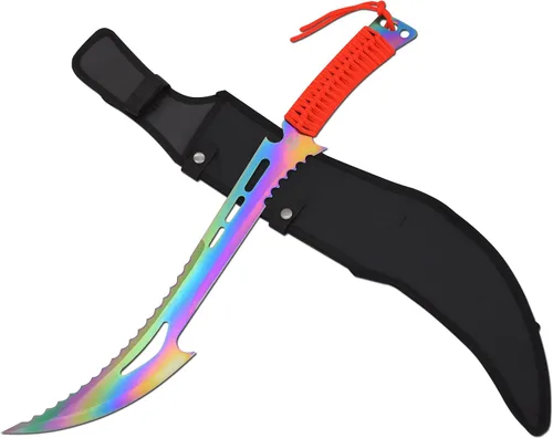 Vista 9 de Snake Eye Tactical - Espada de fantasía con funda de nailón, machete para exteriores y camping Verde