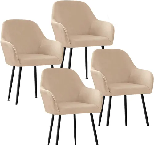 Vista 62 de Fundas protectoras de terciopelo elástico para sillas de comedor con brazos y respaldo curvado pequeño, juego de 6/4/2 para cocina, oficina, hogar