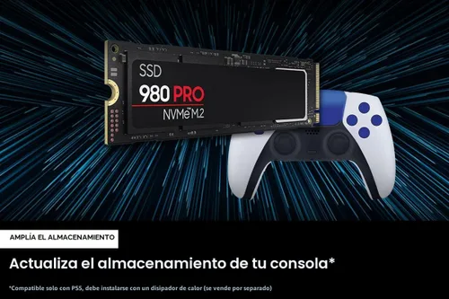 Vista 5 de Samsung 980 PRO SSD 1TB PCIe 4.0 NVMe Gen 4 Tarjeta de Memoria de Unidad de Estado Sólido Interna para Videojuegos M.2, Velocidad Máxima, Control