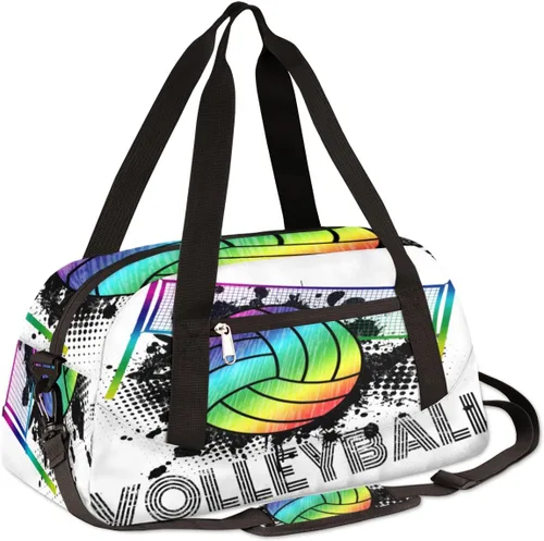 Vista 3 de Bolsa de deporte para niños, bolsa deportiva para adolescentes, niños y niñas, pequeña, impermeable, durante la noche, fin de semana, bolsa de viaje