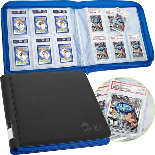 Vista 15 de FunGuys Carpeta para Tarjetas Graduadas – Carpeta de 4 Bolsillos para Slabs para PSA, BGS, SGC y Todas las Tarjetas Graduadas, Álbum