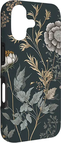 Vista 3 de Cute Flowers Vintage Botanical Floral Illustration Case for iPhone 17
