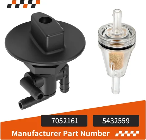 Vista 4 de 7052161 Válvula de depósito de combustible de 3 vías Petcock y tuerca de perilla para Polaris Sportsman 335 400 500 600 700 Magnum Trail Boss 325