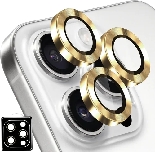 Vista 34 de Compatible con iPhone 13 Pro para iPhone 13 Pro Max, protector de lente de cámara antiarañazos, vidrio templado 9H, protector de cámara de metal a