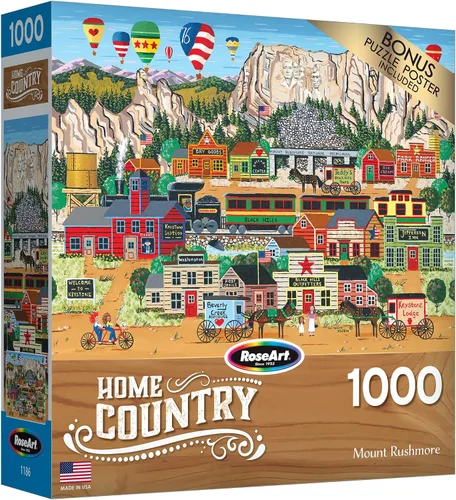 Vista 2 de RoseArt - País de origen- Mount Rushmore - Rompecabezas de 1000 piezas para adultos