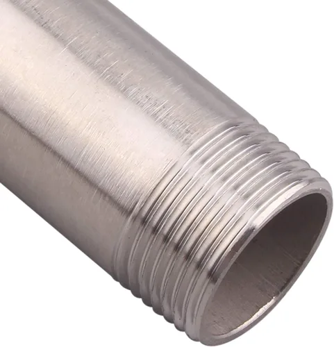 Vista 5 de 1" X 1" NPT Macho NPT Acero Inoxidable 304 Colocación Acoplamiento de Tubo Moldeado 4" Longitud