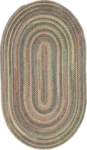 Vista 2 de Capel American Heritage Barn Blue Alfombra Trenzada de Cesta de 0' 12" Azul granero