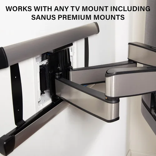 Vista 7 de Legrand - OnQ ENP0905NAV1 – manejo de cableado, caja de multimedia de pared, recinto de cableado estructurado de doble propósito con soporte