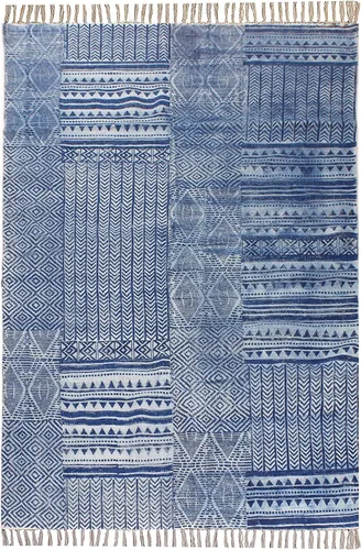 Vista 30 de Kilim Dhurrie - Alfombra de algodón de 2 x 3 pulgadas, diseño geométrico de 0.19 pulgadas, fácil de lavar a mano, lavable a mano, alfombra
