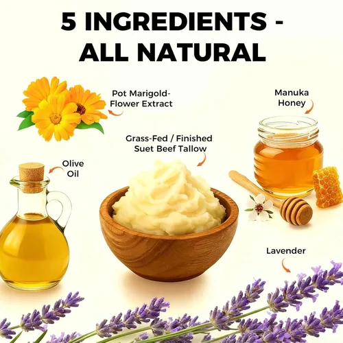 Vista 3 de Lopeie Bálsamo de ternera batida con miel, crema hidratante natural para cara y cuerpo, bálsamo hidratante para piel seca, cuidado de la piel