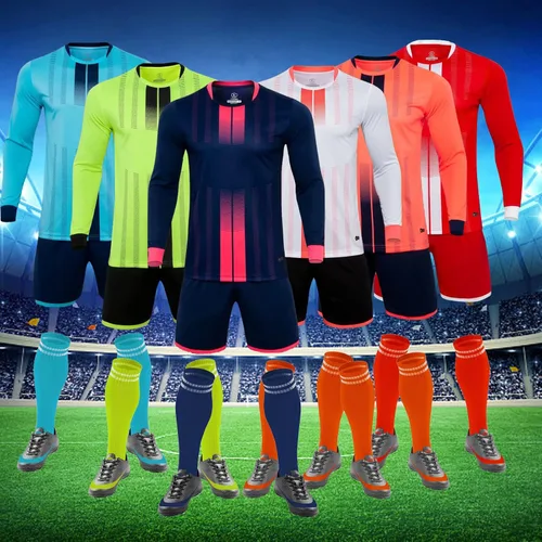 Vista 2 de TOMIYO Conjunto de uniformes de fútbol personalizados para niños y mujeres, jóvenes y adultos