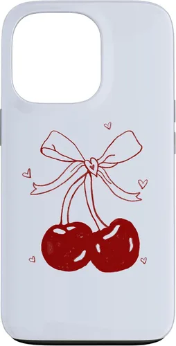 Vista 10 de Cherri Ties Baby Blue Cherry Bow Case for iPhone 17