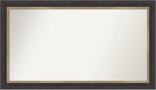 Vista 244 de Amanti Art Espejo personalizado, espejo de baño negro Astor, espejo de pared o espejo de tocador de baño sobre el fregadero (25 x 25 pulgadas)