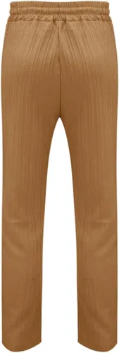 Vista 2 de Pantalones de pierna acampanada con cremallera para hombre, pantalones deportivos grandes y altos para hombre, pantalones de vestir a rayas