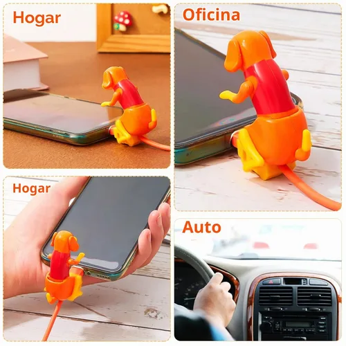 Vista 6 de Frienda - 2 piezas de cable de carga para perros, regalos de temporada de graduación, cable USB para mascotas con transmisión de datos