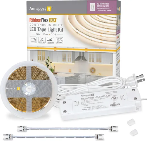 Vista 14 de Armacost Lighting Kit de luz en cinta LED regulable para AC del hogar, blanco cálido suave (1.5M) 424502 2700K blanco cálido 5 m