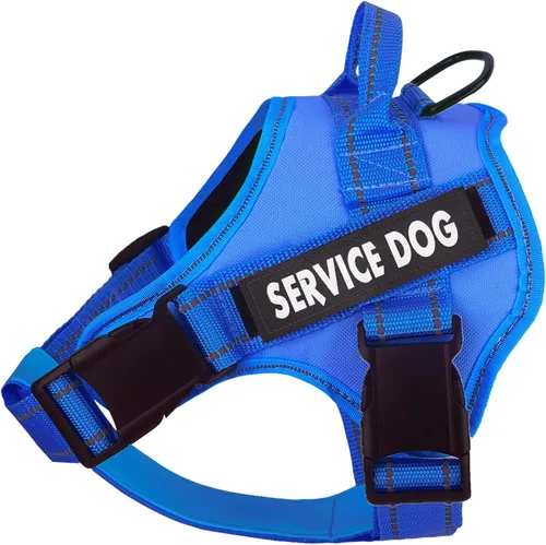 Vista 19 de voopet Arnés para perro de servicio, arnés de chaleco de apoyo emocional para mascotas, reflectante, transpirable y ajustable, arnés ESA sin tirones
