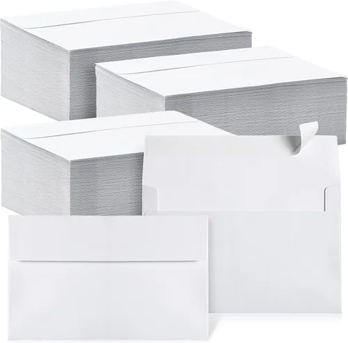 Vista 14 de Fainne Sobres blancos autoadhesivos a granel, A2 5.75 x 4.375 pulgadas, 500