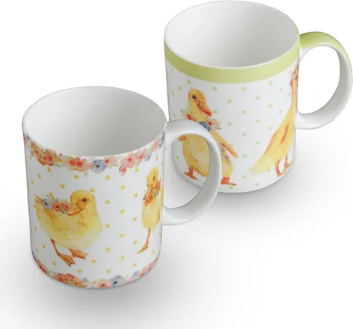 Vista 46 de Maison d' Hermine Taza de café con asas, tazas de porcelana fina de hueso, paquete de una taza de té para bebidas calientes, capuchino, latte
