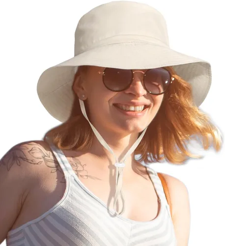 Vista 12 de Sombrero de sol de ala ancha para mujer, sombrero plegable de verano con protección UV para mujeres y niñas Blanco