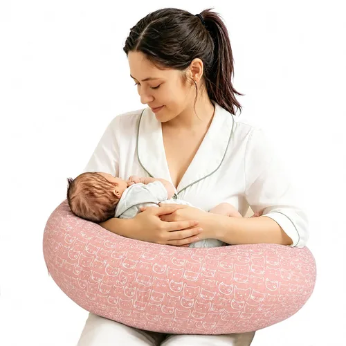 Vista 11 de Almohada de lactancia, almohadas de lactancia materna con funda extraíble de tamaño estándar, almohada de lactancia con relleno transpirable