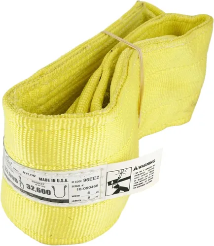 Vista 14 de DD Sling. Correa de 2 capas para levantamiento, de red de nylon, de doble ojal. Muy resistente (900 tejidos).Capacidad de carga vertical