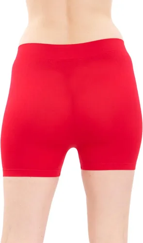 Vista 3 de Pantalones cortos calientes rojos sin costuras, Rojo