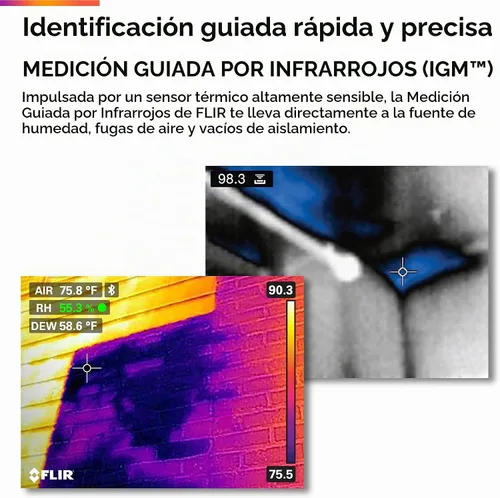 Vista 5 de FLIR MR160 - Higrómetro con imagen térmica - con IGM (Medición guiada por infrarrojos), con pin y sin pin