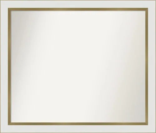 Vista 421 de Amanti Art Espejo personalizado, espejo de baño estrecho Alexandria White Wash, espejo de pared o espejo de tocador de baño sobre el fregadero