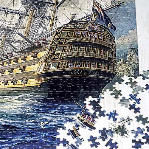 Vista 4 de H.M.S. Excalibur - Rompecabezas para adultos de 1000 piezas de 27.56 x 19.69 pulgadas para adultos y niños, juego educativo para reducir la presión
