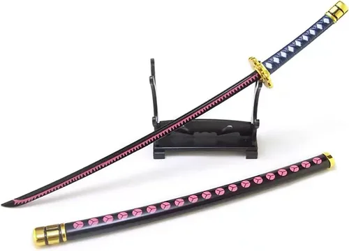 Vista 10 de Espada Samurai Zoro de 10 Pulgadas - Anime Roronoa Shusui/Wado Ichimonji/Kitetsu/Yubashiri - Espada Mini de Metal Katana - Colección de Regalo