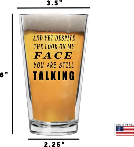 Vista 4 de Rogue River Tactical Y sin embargo divertido vaso de cerveza de 16 oz Pub Gag regalo broma hilarante