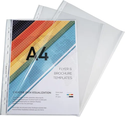 Vista 2 de Exacompta - Ref 5800E - Bolsillos perforados con apertura de esquina Stop Doc (paquete de 100) - Adecuado para almacenar documentos A4, hecho