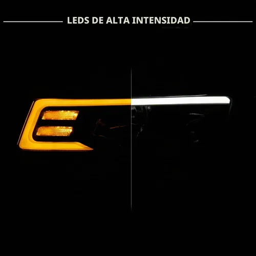 Vista 6 de AmeriLite - Conjunto de faros delanteros de repuesto para Jeep Grand Cherokee Switchback 2017-2022, faros de proyector cuadrados LED, negro, lado