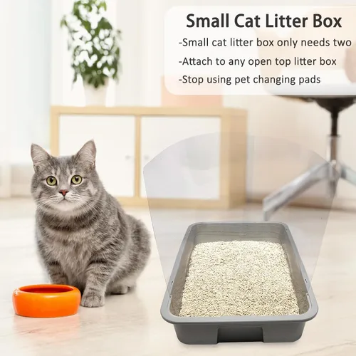 Vista 7 de YOILES 3 piezas de protectores contra salpicaduras de orina para caja de arena de gato, protector contra salpicaduras transparente fácil de limpiar
