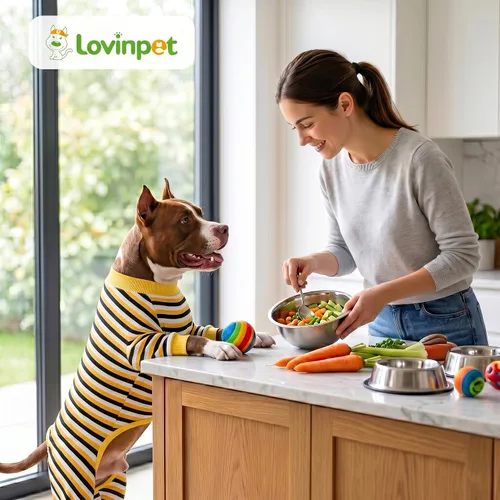 Vista 9 de LovinPet Pijama para perros grandes, mezcla de algodón, rayas negras