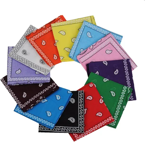 Vista 4 de BSLINO Bandanas 22 X 22 pulgadas 100% algodón novedad impresión de doble cara Paisley Cowboy Bandana Party Favor bufanda diadema pañuelos, Paisley