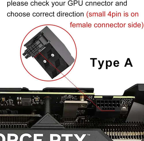 Vista 2 de 12VHPWR Adaptador de 90 grados: Conector de alimentación GPU de 16 pines 600W Pcie5.0 Adaptador de corriente de ángulo recto para tarjeta gráfica