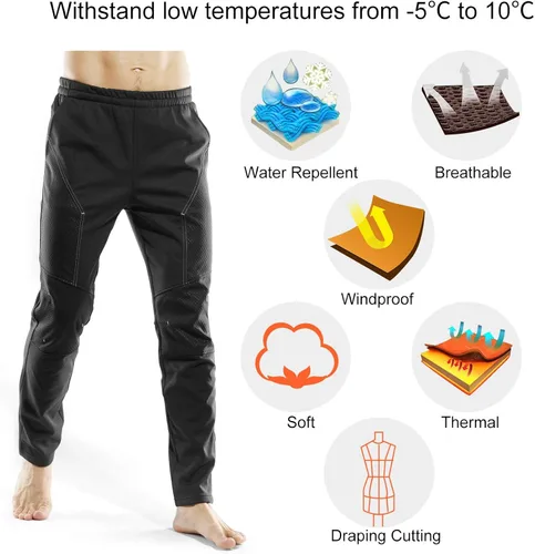 Vista 4 de INBIKE pantalones de invierno forro polar térmico para Multi deportes al aire libre.