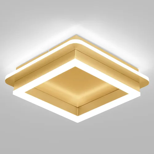 Vista 21 de CANEOE Luz de Pasillo Cuadrada de 24W, Moderna Luz de Techo LED de Montaje al Ras, Luces de Acrílico Blanco Cerca del Techo para Dormitorio Comedor