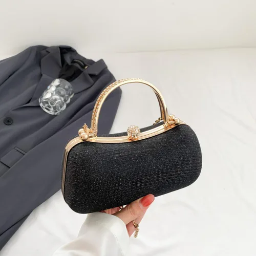 Vista 3 de Bolso de mano de noche para mujer, bolsos formales brillantes de noche, bolso de mano para boda, cóctel, graduación, fiesta, bolsa de noche