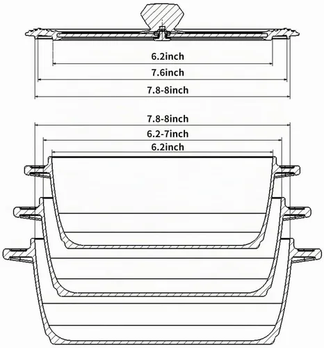 Vista 6 de Tapa de filtro templado para olla de pasta, olla de sopa con borde de silicona resistente al calor, tapas universales para verter agua, aceite Negro