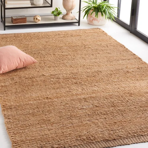 Vista 13 de Alfombra de área de yute natural tejido a mano Safavieh NF459A, de la colección de fibra natural (5 pies x 8 pies), Yute, Natural