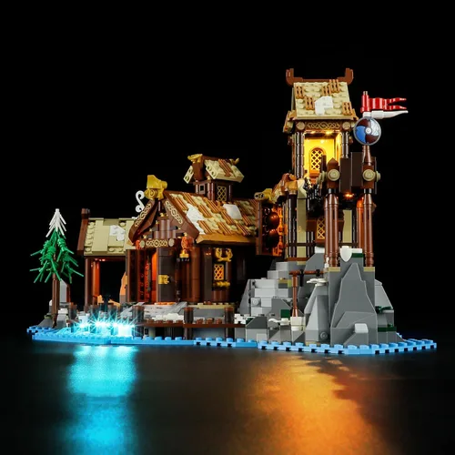 Vista 3 de LIGHTAILING Luz para Lego- 21343 Viking Village - Kit de iluminación LED compatible con el modelo de bloques de construcción Lego - NO incluido