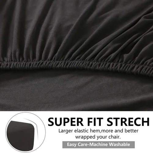 Vista 5 de Fundas elásticas para sillas de comedor, XL/extragrandes, extraíbles y lavables, suaves, de Spandex extra grande para sillas de comedor para cocina