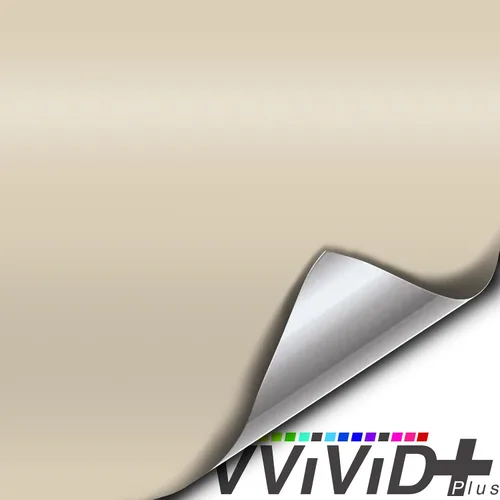 Vista 2 de VViViD+ Rollo de vinilo para envolver color beig mate de rally (1 pie x 5 pies)