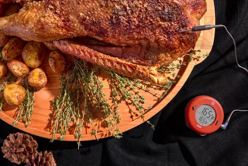 Vista 5 de ThermoWorks DOT — El Termómetro de Alarma Simple Favorito de los Chefs - Rojo Pimienta de Cayena