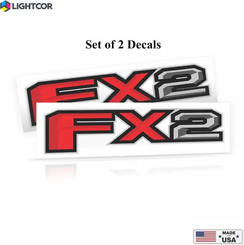 Vista 9 de FX2 - Calcomanías rojas todoterreno para Ranger F150 Truck Super Duty (juego de 2)