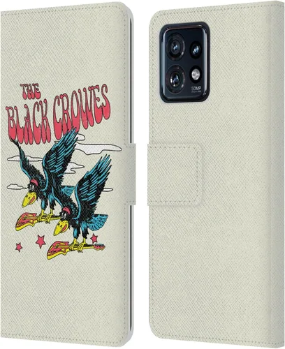 Vista 8 de Head Case Designs Officially Licensed The Black Crowes Artwork Graphics Leather Book Wallet Case Cover Compatible with Motorola Moto Edge 40 Pro