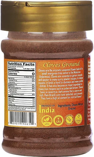 Vista 2 de Rani Clavos en polvo (lanzamiento) de especias indias de 3 onzas (3.00 oz) tarro de PET ~ Todo natural, apto para gluten, sin OMG, kosher vegano